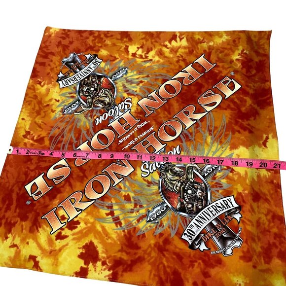 Iron Horse Saloon 2010 30th Anniversary Bike Week Bandana Handkerchief Tie Dye - Picture 4 of 4